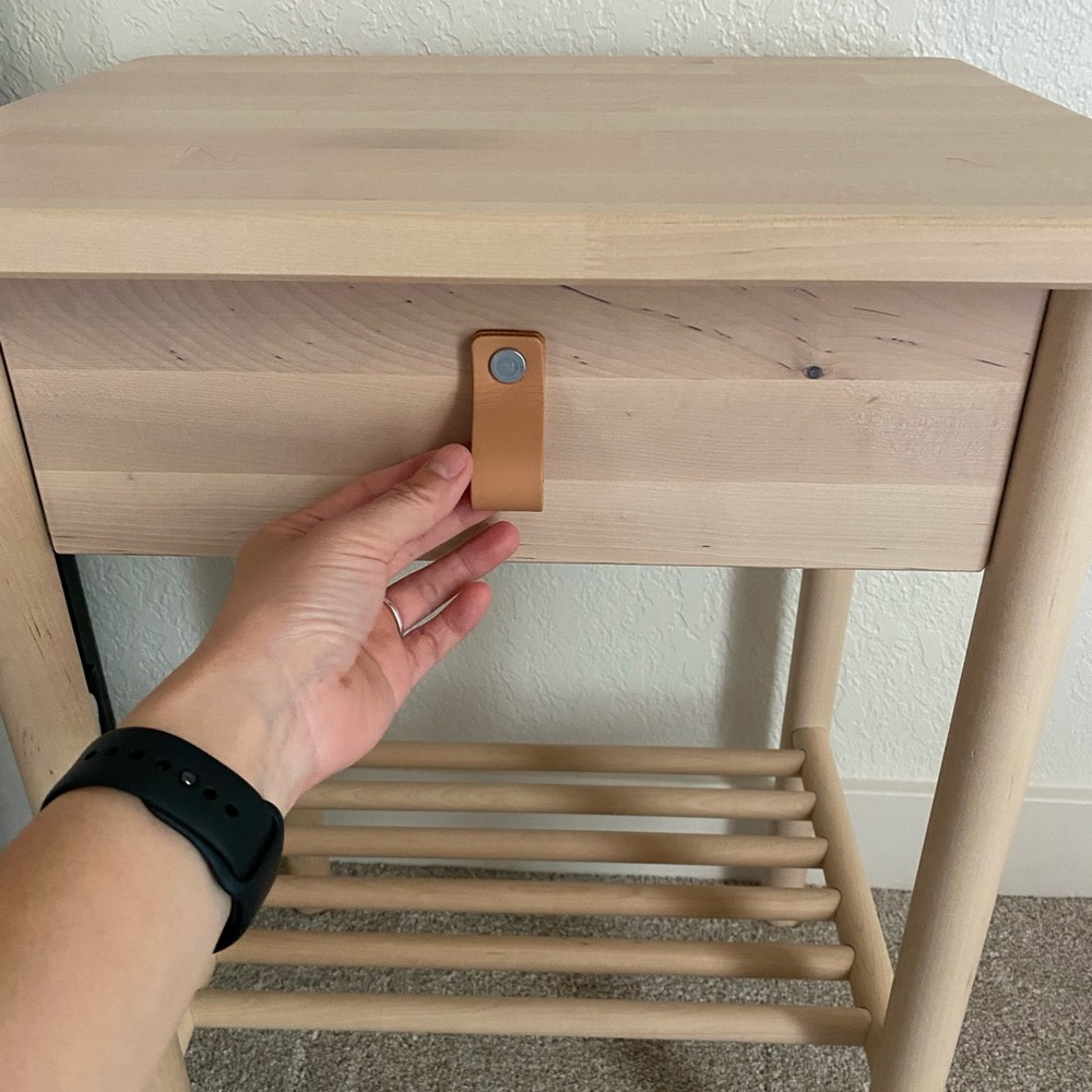 6 pairs of IKEA leather pulls for drawers